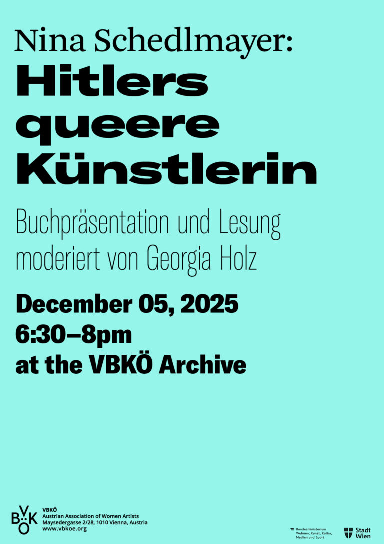 Reading by Nina Schedlmayer: “Hitler’s queer artist. Stephanie Hollenstein. Artist and soldier”